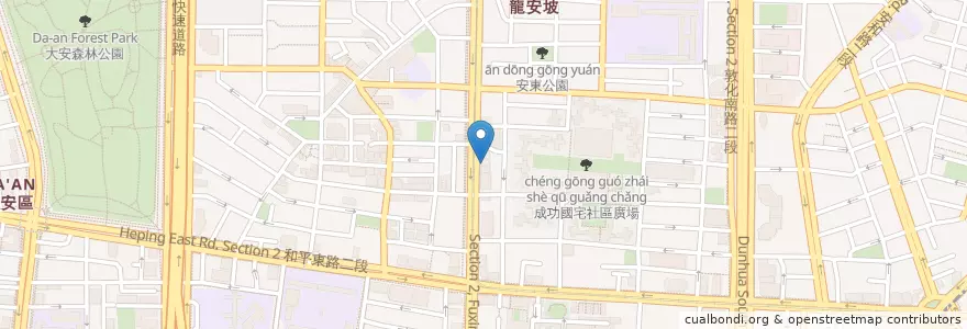 Mapa de ubicacion de 臺灣新光商業銀行 en 臺灣, 新北市, 臺北市, 大安區.