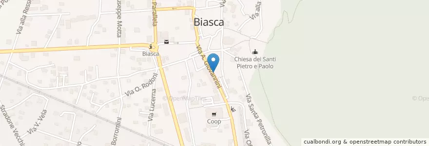 Mapa de ubicacion de Pomodoro Ristorante Pizzeria en Switzerland, Ticino, Distretto Di Riviera, Circolo Della Riviera, Biasca.