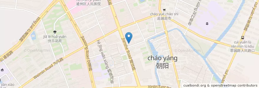 Mapa de ubicacion de 肯德基 en 中国, 南通市, 通州区, 金沙街道.