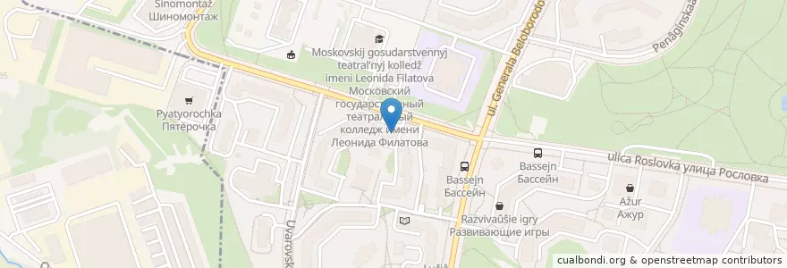 Mapa de ubicacion de MD-клиник en Rusia, Distrito Federal Central, Москва, Северо-Западный Административный Округ, Район Митино.