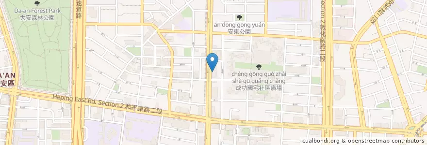Mapa de ubicacion de 舞豆咖啡 en Tayvan, 新北市, Taipei, 大安區.