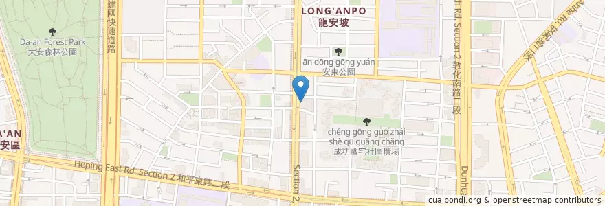 Mapa de ubicacion de Onni Korean Cuisine en Taiwan, New Taipei, Taipei, Da'an District.