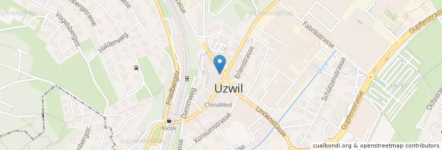 Mapa de ubicacion de Kino City en Svizzera, San Gallo, Wahlkreis Wil, Uzwil.