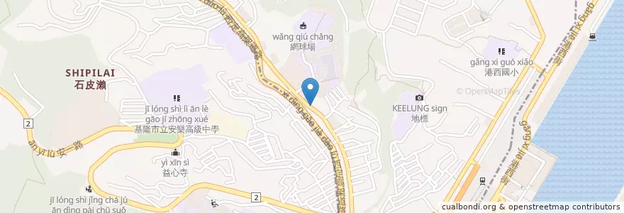Mapa de ubicacion de 明觀現代科學中醫診所 en Taiwan, Taiwan Province, Keelung, Zhongshan.