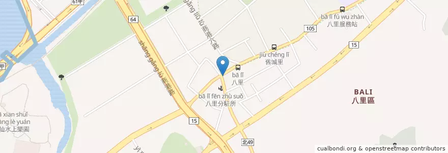 Mapa de ubicacion de Nu Pasta en Тайвань, Новый Тайбэй, 八里區.