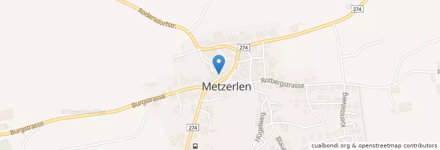 Mapa de ubicacion de Restaurant Kreuz en 스위스, Solothurn, Amtei Dorneck-Thierstein, Bezirk Dorneck, Metzerlen-Mariastein.