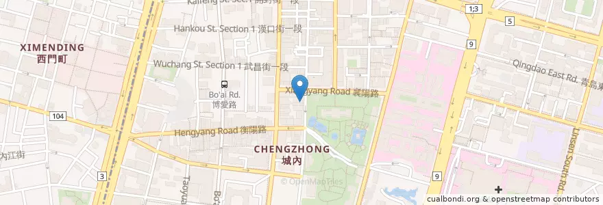 Mapa de ubicacion de 禾馨婦產科 en 타이완, 신베이 시, 타이베이시, 중정 구.