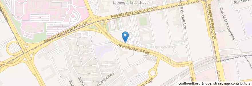 Mapa de ubicacion de LSB-01082 en Portugal, Metropolregion Lissabon, Lissabon, Großraum Lissabon, Lissabon, Avenidas Novas.