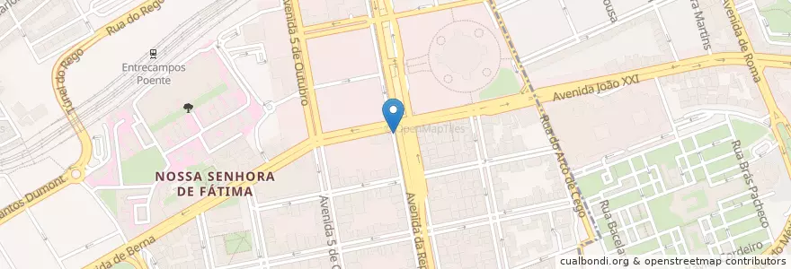 Mapa de ubicacion de LSB-00103 en ポルトガル, Área Metropolitana De Lisboa, Lisboa, Grande Lisboa, リスボン, Avenidas Novas.