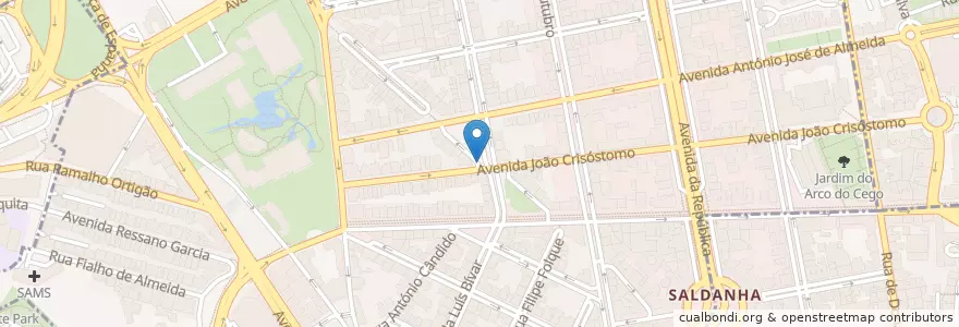Mapa de ubicacion de LSB-01503 en Portekiz, Área Metropolitana De Lisboa, Lisboa, Grande Lisboa, Lizbon, Avenidas Novas.