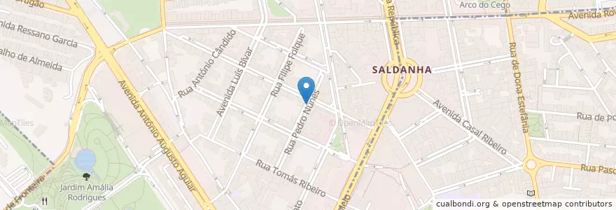 Mapa de ubicacion de LSB-00100 en پرتغال, Área Metropolitana De Lisboa, Lisboa, Grande Lisboa, لیسبون, Avenidas Novas.