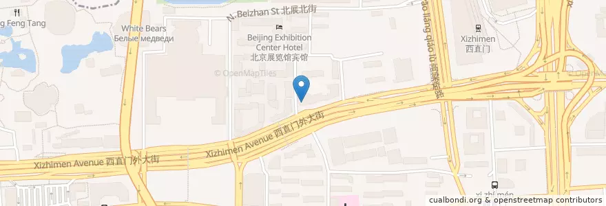 Mapa de ubicacion de 西直门邮局 en Çin, Pekin, Hebei, 西城区.