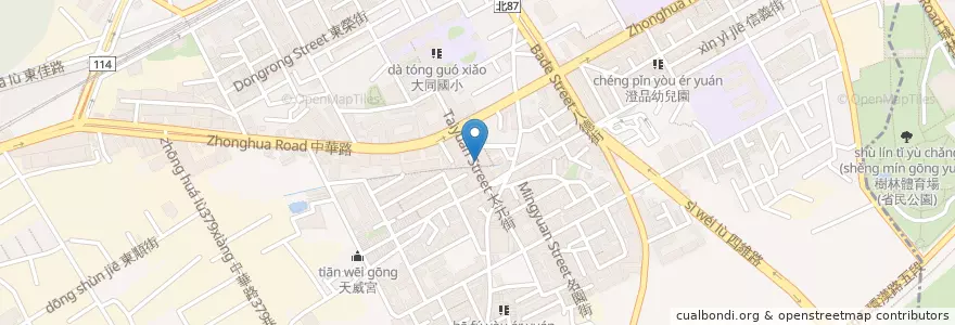 Mapa de ubicacion de 新港小棧生炒鴨肉羹 en Тайвань, Новый Тайбэй, 樹林區.