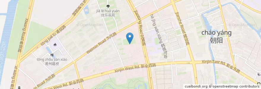 Mapa de ubicacion de 交通路停车带 en چین, 南通市, 通州区, 金沙街道.
