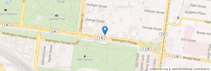 Mapa de ubicacion de Laurent Boulangerie Patisserie en Australia, Victoria, City Of Yarra, City Of Melbourne.