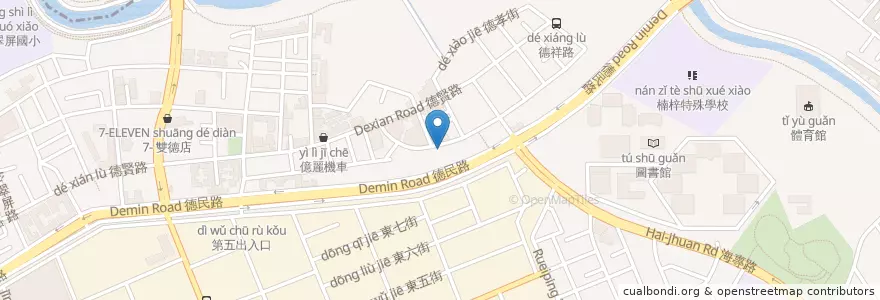 Mapa de ubicacion de 斗新永汽鍋牛肉 en تایوان, کائوهسیونگ, 楠梓區.