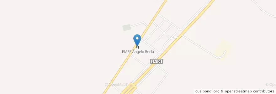 Mapa de ubicacion de EMEF Ângelo Recla en برزیل, منطقه جنوب شرقی برزیل, اسپیریتو سانتو, Microrregião Linhares, Região Geográfica Intermediária De São Mateus, Linhares.