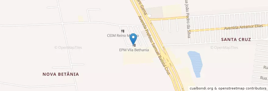 Mapa de ubicacion de EPM Vila Bethania en برزیل, منطقه جنوب شرقی برزیل, اسپیریتو سانتو, Microrregião Linhares, Região Geográfica Intermediária De São Mateus, Linhares.