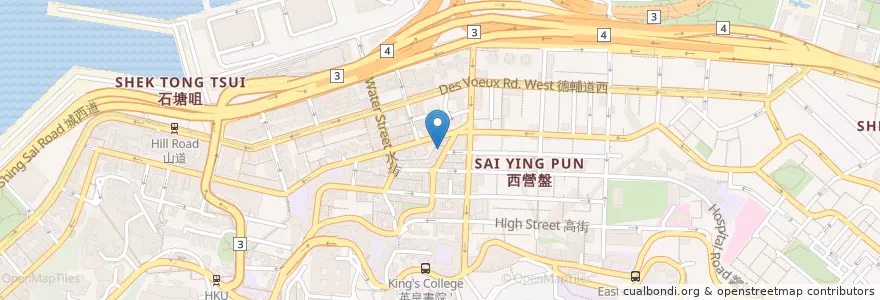 Mapa de ubicacion de Saam Hui Yaat en China, Guangdong, Hong Kong, Pulau Hong Kong, Wilayah Baru, 中西區 Central And Western District.