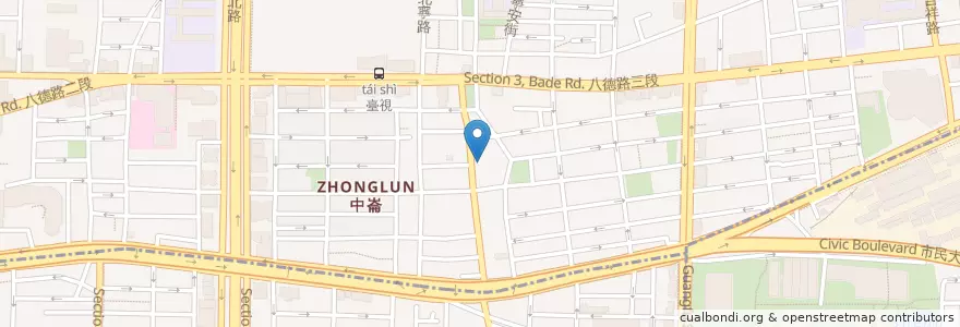 Mapa de ubicacion de 陽信商業銀行 en 臺灣, 新北市, 臺北市, 松山區.