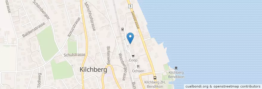 Mapa de ubicacion de Kilchberg en Schweiz/Suisse/Svizzera/Svizra, Zürich, Bezirk Horgen, Kilchberg (Zh).