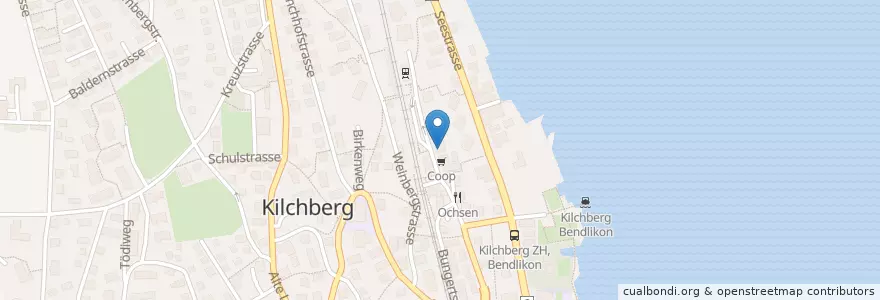 Mapa de ubicacion de Bank Thalwil en Schweiz/Suisse/Svizzera/Svizra, Zürich, Bezirk Horgen, Kilchberg (Zh).