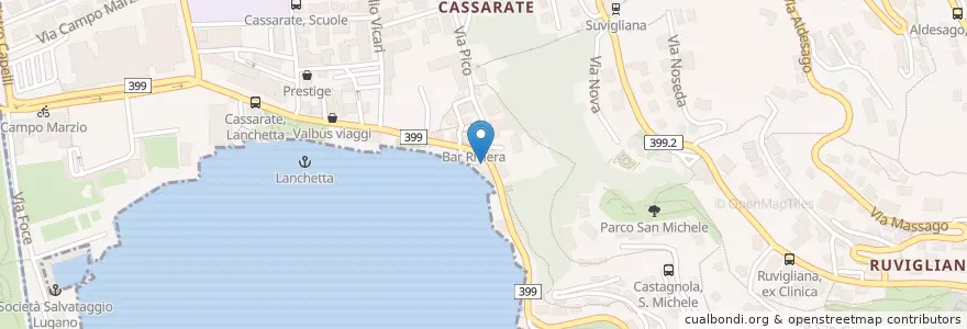 Mapa de ubicacion de Ristorante Arté en Switzerland, Ticino, Distretto Di Lugano, Lago Di Lugano.