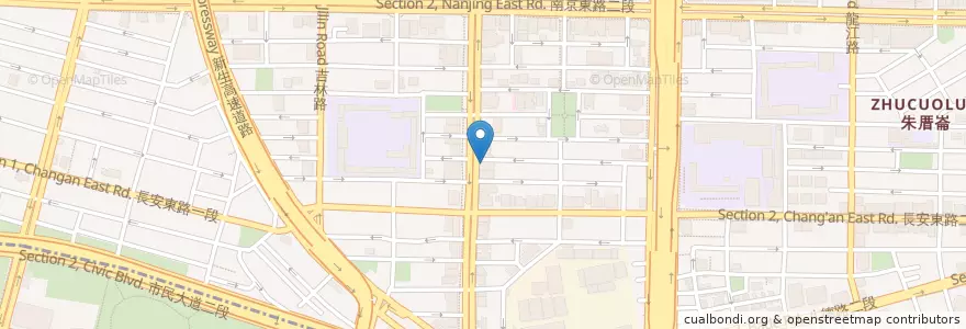 Mapa de ubicacion de 皇品葉記港式燒臘 en Taiwan, 新北市, Taipé, 中山區.