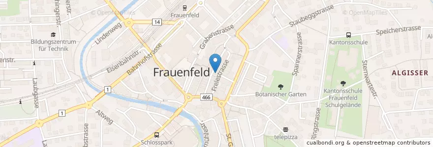 Mapa de ubicacion de Citadella en İsviçre, Thurgau, Bezirk Frauenfeld, Frauenfeld.