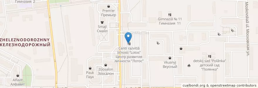 Mapa de ubicacion de Центр развития личности "Лотос" en Rusland, Centraal Federaal District, Oblast Moskou, Городской Округ Балашиха.