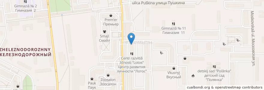 Mapa de ubicacion de Новостомик (детская стоматология) en روسيا, Центральный Федеральный Округ, محافظة موسكو, Городской Округ Балашиха.