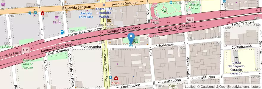 Mapa de ubicacion de 373 - Jorgelina De Simone en Argentina, Autonomous City Of Buenos Aires, Autonomous City Of Buenos Aires.
