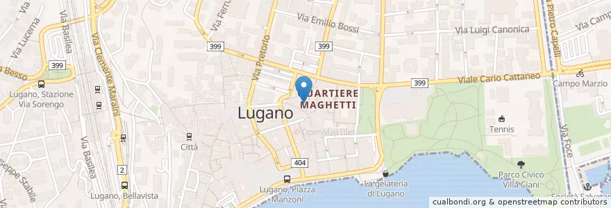 Mapa de ubicacion de Desperados en 瑞士, Ticino, Distretto Di Lugano, Lugano, Circolo Di Lugano Ovest.