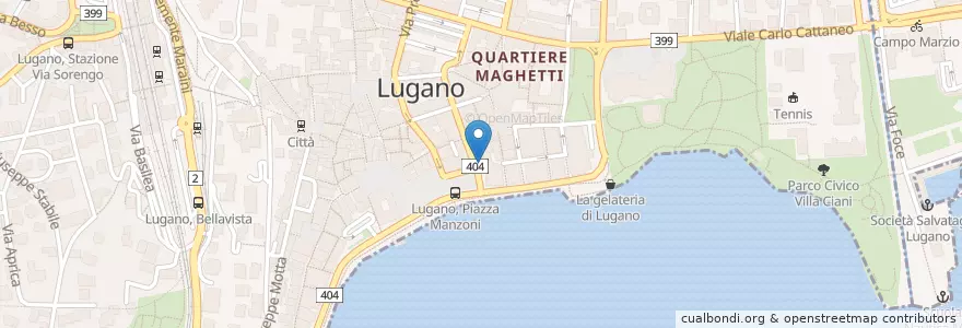 Mapa de ubicacion de Bar Posta en Schweiz/Suisse/Svizzera/Svizra, Ticino, Distretto Di Lugano, Lugano, Circolo Di Lugano Ovest.