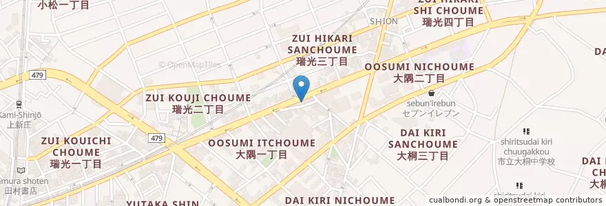 Mapa de ubicacion de きりん寺 en Japon, Préfecture D'Osaka, 大阪市, 東淀川区.
