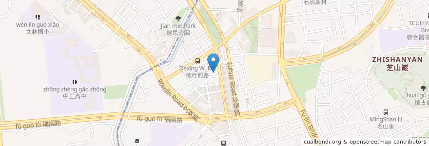 Mapa de ubicacion de HOU en تایوان, 新北市, تایپه, 士林區.