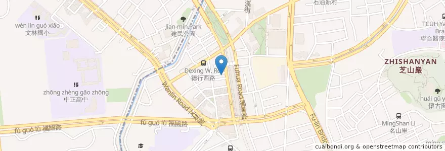 Mapa de ubicacion de 天丼專門店 en Taiwan, Nuova Taipei, Taipei, 士林區.