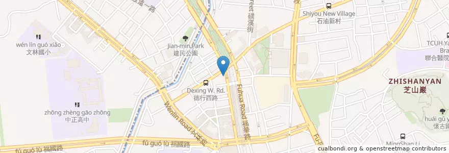 Mapa de ubicacion de 福華飯包 en Taiwan, New Taipei, Taipei, Shilin District.