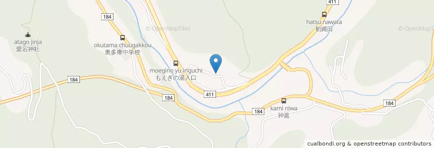 Mapa de ubicacion de 大山祇神社 en 日本, 東京都, 西多摩郡, 奥多摩町.
