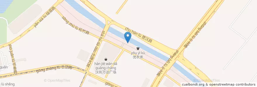 Mapa de ubicacion de 汉街大戏台 en 中国, 湖北省, 武汉市, 武昌区, 水果湖街道.