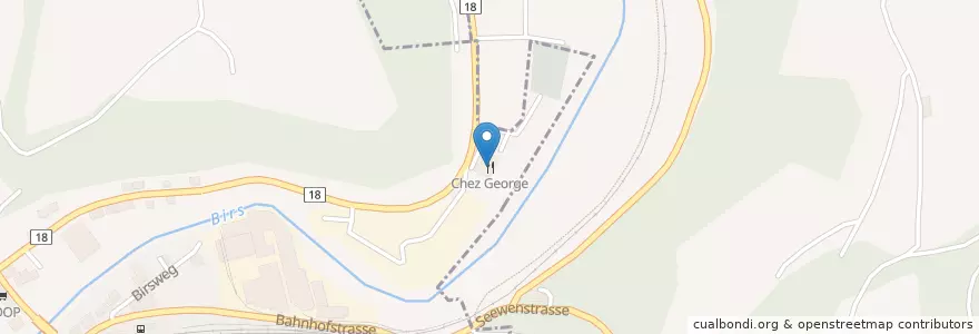 Mapa de ubicacion de Chez George en Svizzera, Basilea Campagna, Bezirk Laufen, Duggingen.