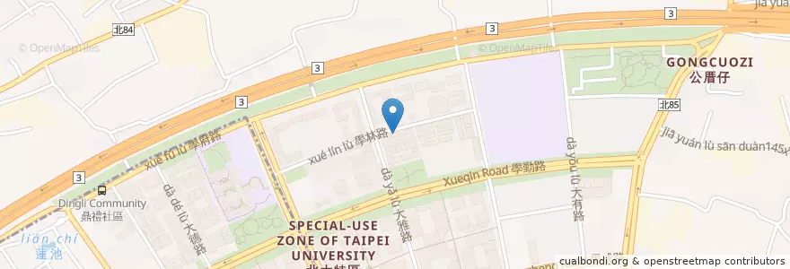 Mapa de ubicacion de ciao巧義大利麵 en تايوان, تايبيه الجديدة, 樹林區.
