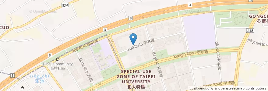 Mapa de ubicacion de 五餅二魚 en Taïwan, Nouveau Taipei, Shulin.