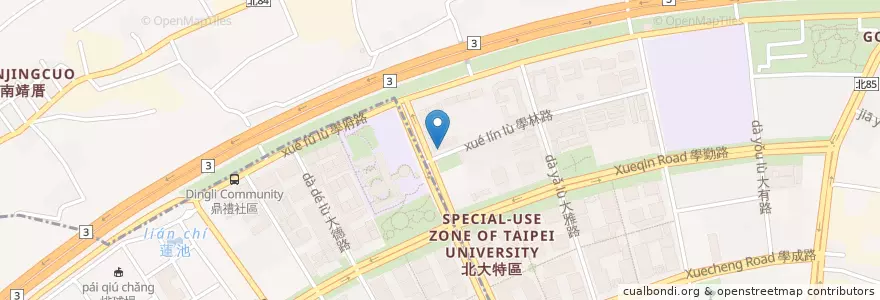 Mapa de ubicacion de 徐薇英文 北大分校 en Taiwan, 新北市, 樹林區.