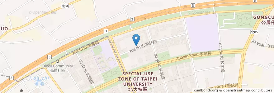 Mapa de ubicacion de 早餐優選 北大店 en Taiwán, Nuevo Taipéi, 樹林區.