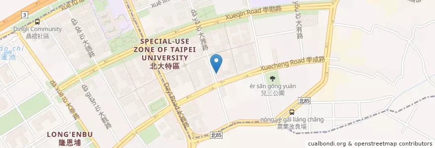 Mapa de ubicacion de 楊和風日本料理 北大店 en Taiwán, Nuevo Taipéi, 樹林區.