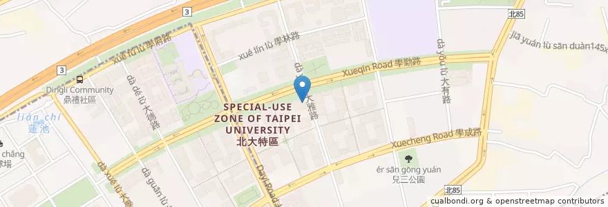Mapa de ubicacion de 盛立藥師藥妝藥局 北大店 en Taiwan, New Taipei, Shulin District.