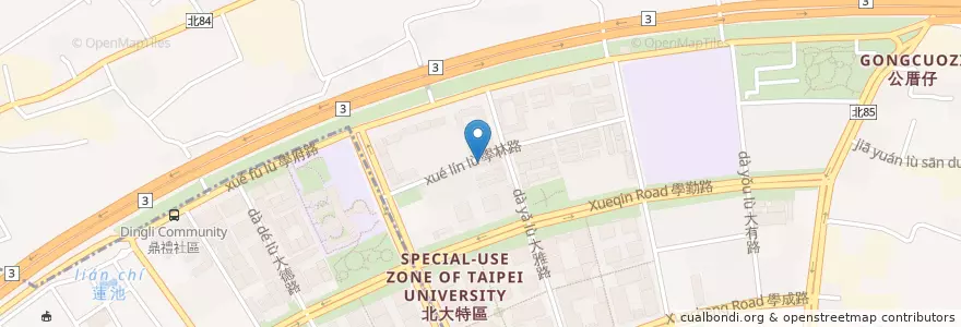 Mapa de ubicacion de 藍棧咖啡 樹林北大店 en Тайвань, Новый Тайбэй, 樹林區.