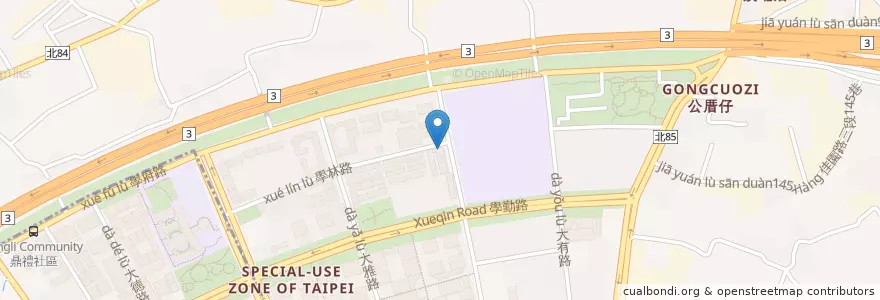 Mapa de ubicacion de 迦美雙語蒙特梭利幼兒園 en تايوان, تايبيه الجديدة, 樹林區.