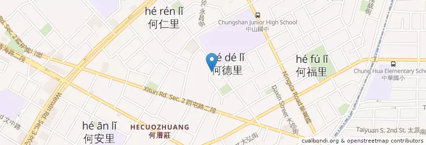 Mapa de ubicacion de Simone Cafe en 臺灣, 臺中市, 西屯區.